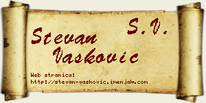 Stevan Vasković vizit kartica